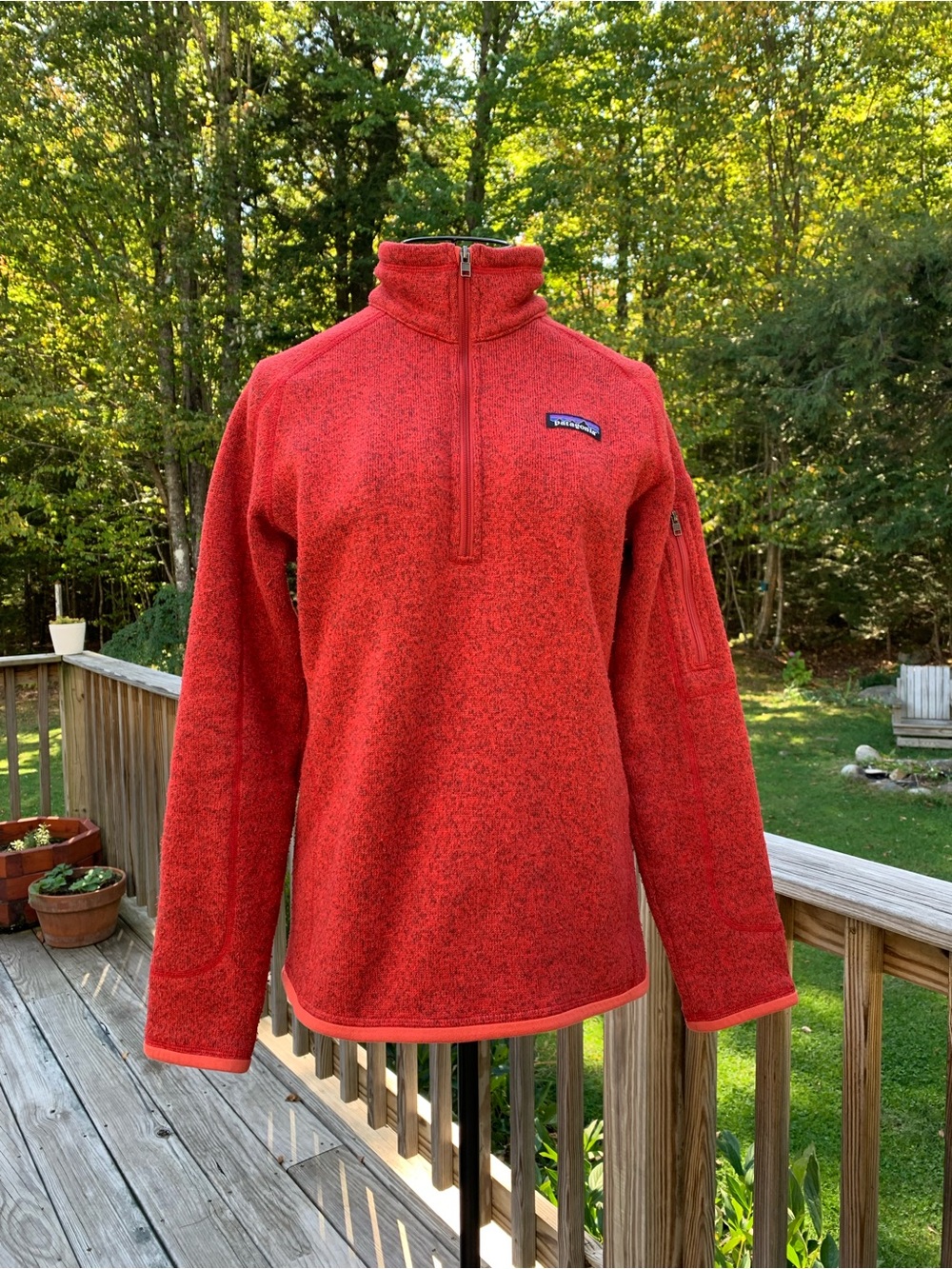 Patagonia Rust Zip-Up Knit Jacket